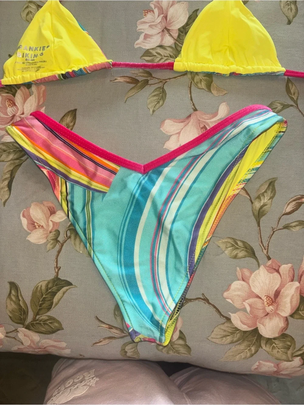 frankie’s bikinis rainbow shine bikini set